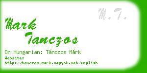 mark tanczos business card